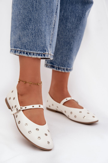 Balerīnas  Ze Sudraba krāsasmi Elementami baltas krāsas Marivon