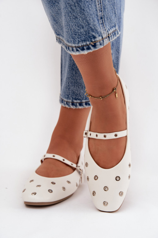 Balerīnas  Ze Sudraba krāsasmi Elementami baltas krāsas Marivon