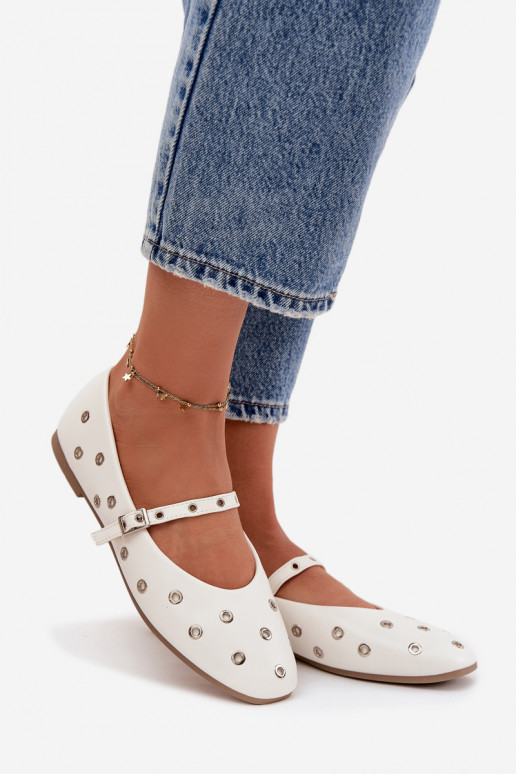 Balerīnas  Ze Sudraba krāsasmi Elementami baltas krāsas Marivon