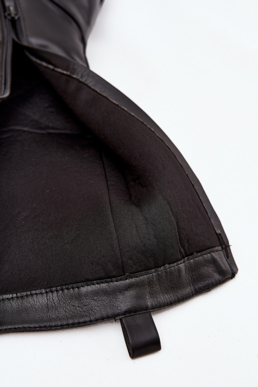 siltināti šņorējami garie zābaki Kerzi  Melns Novissa