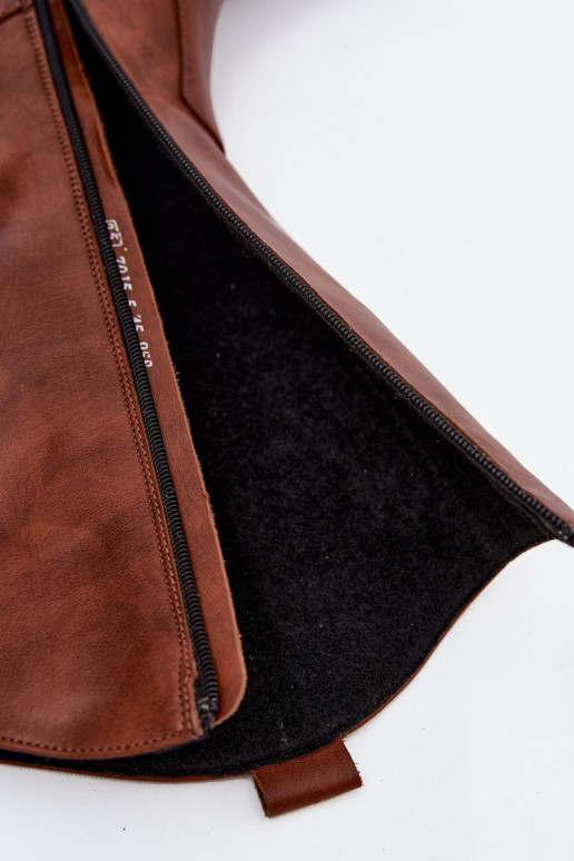   garie zābaki  ar papēdi siltināti Zazoo 70155 brūnas krāsas