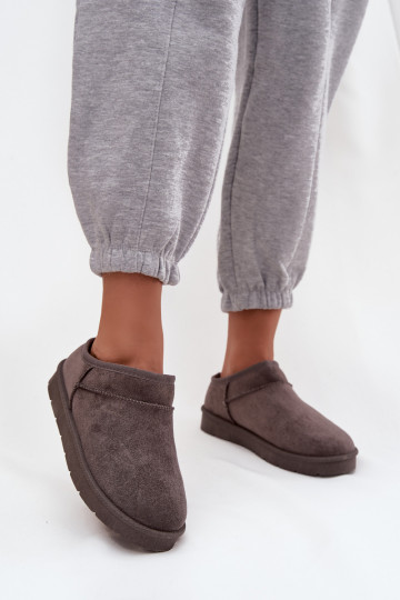 sniega apavi  siltināti ar kažokādu pelēkas krāsas Serenne 2