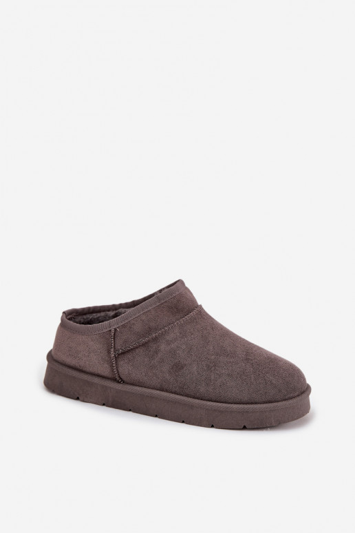 sniega apavi  siltināti ar kažokādu pelēkas krāsas Serenne