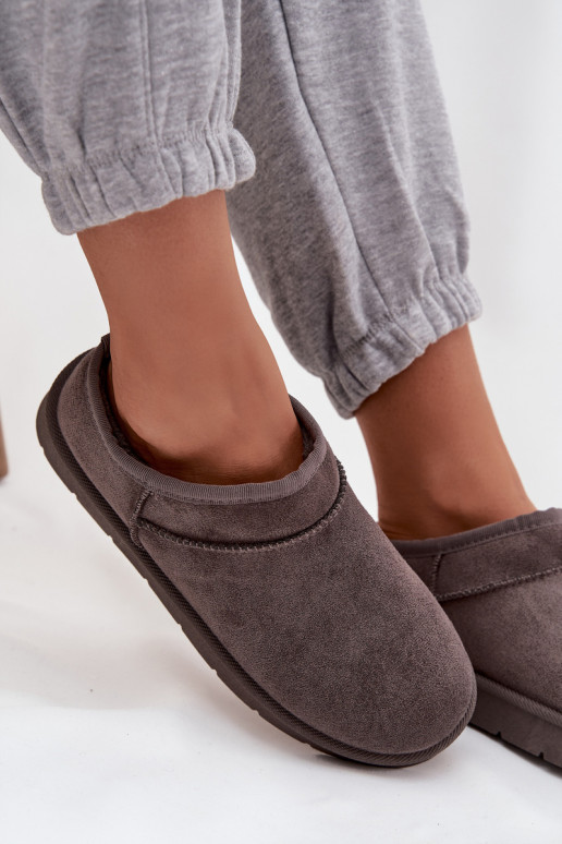 sniega apavi  siltināti ar kažokādu pelēkas krāsas Serenne