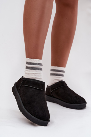 sniega apavi  siltināti ar kažokādu Melns Serenne 2