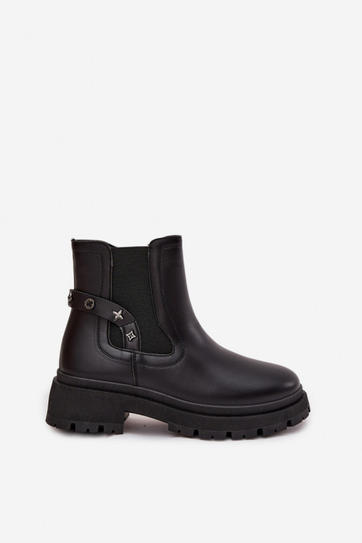 stilīgi puszābaki   Detalami siltināti Melns Verisse