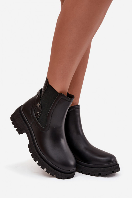 stilīgi puszābaki   Detalami siltināti Melns Verisse