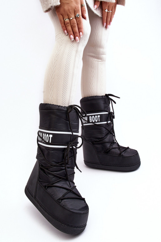   sniega apavi Melns Venila