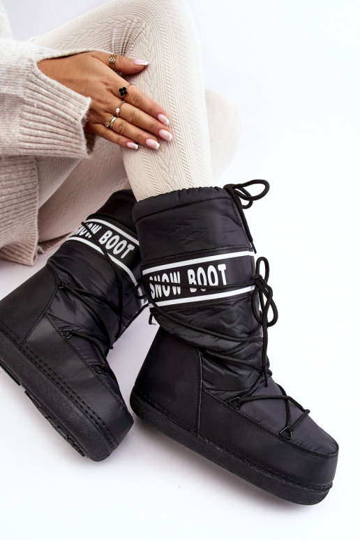   sniega apavi Melns Venila