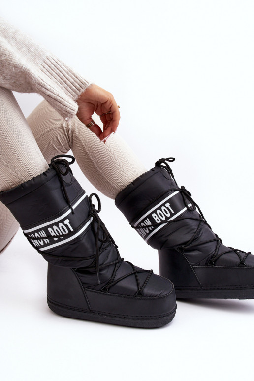   sniega apavi Melns Venila