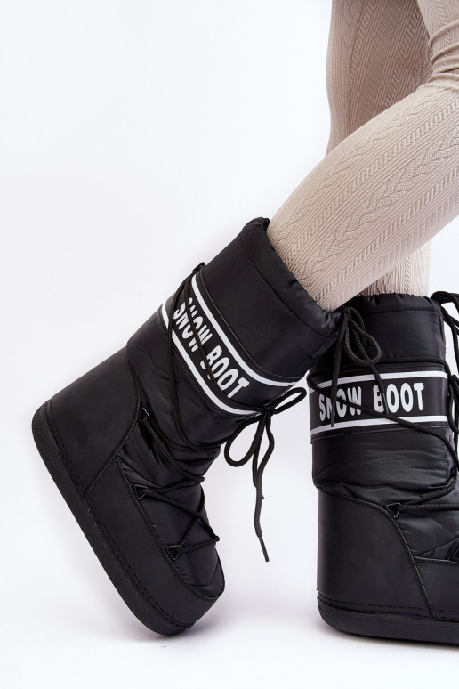   sniega apavi Melns Venila