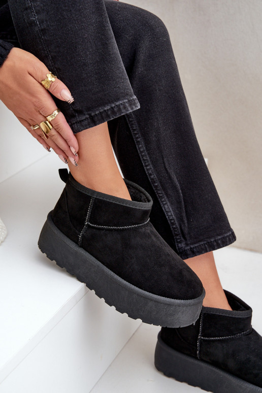  sniega apavi ar platformu Melns Ninala