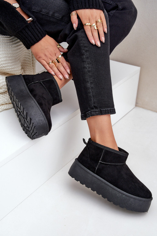  sniega apavi ar platformu Melns Ninala