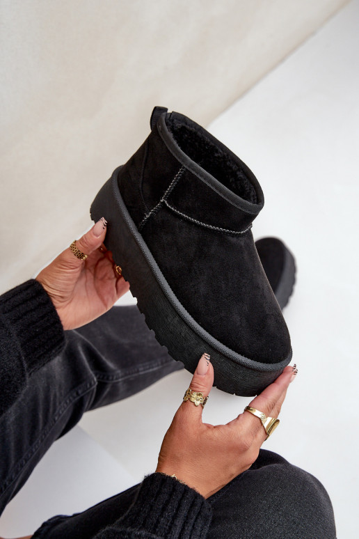  sniega apavi ar platformu Melns Ninala