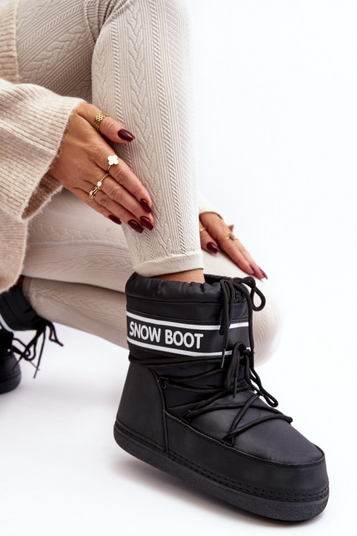  Šņorējami ziemas apavi Melns Soia