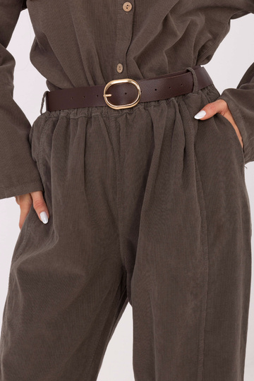 Tumši haki bikses 2