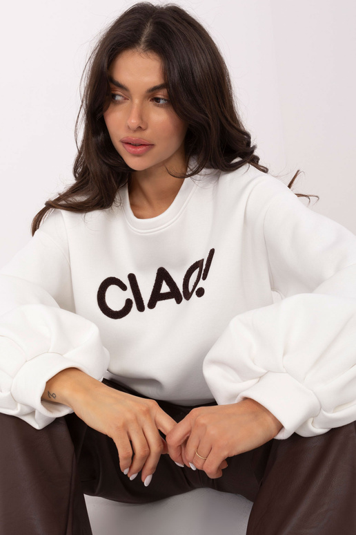 Ekrū krāsas T-krekls ar rāvējslēdzēju