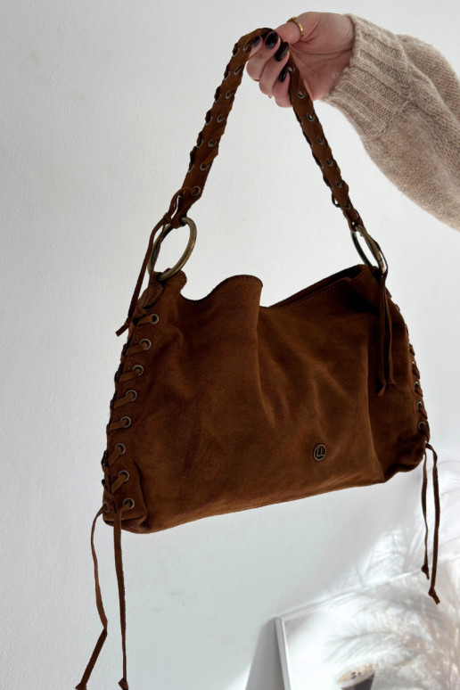 Skórzana Zamszowa Soma  m brūnas krāsas Janelis