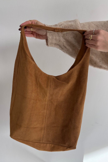 Skórzana Zamszowa Soma brūnas krāsas Rilith