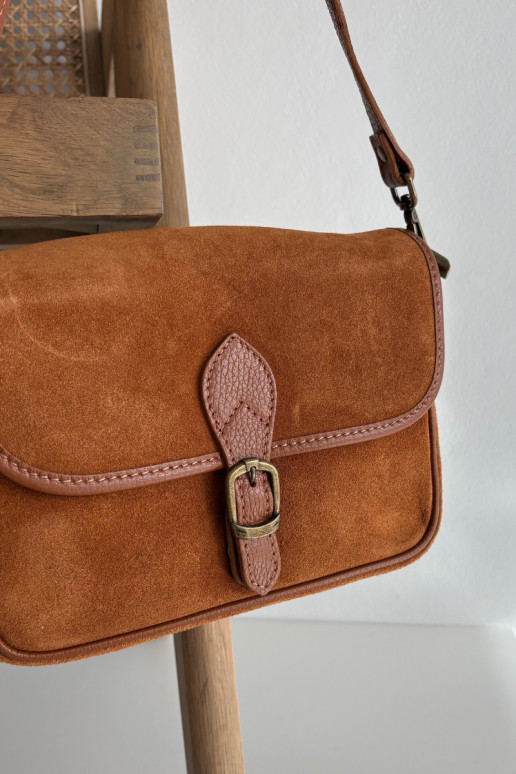 Skórzana Zamszowa Soma  brūnas krāsas Norla