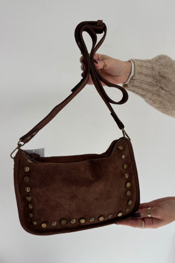 Skórzana Zamszowa Soma Zdobiona  Brūnas krāsas Savra