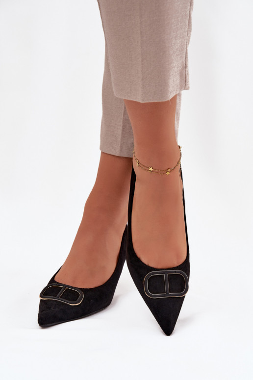 augstpapēžu kurpes   Detalem Melns Amelora