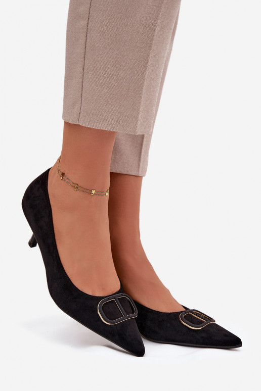 augstpapēžu kurpes   Detalem Melns Amelora