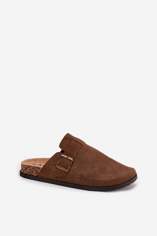 Čības   i ar platformu ar sprādzēm brūnas krāsas Selio