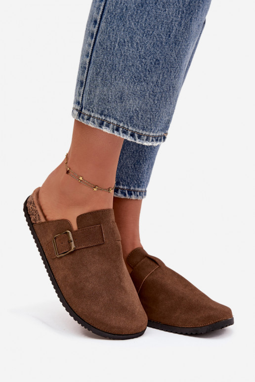 Čības   i ar platformu ar sprādzēm brūnas krāsas Selio