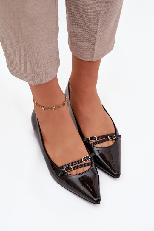 Lakotas balerīnas ar siksniņām Melns Zarelia