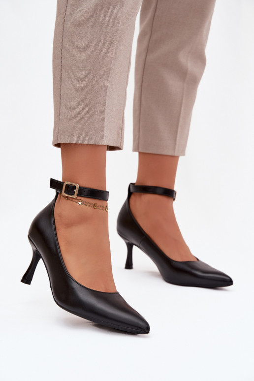 augstpapēžu kurpes Kurpes ar siksniņām Melns Perrine