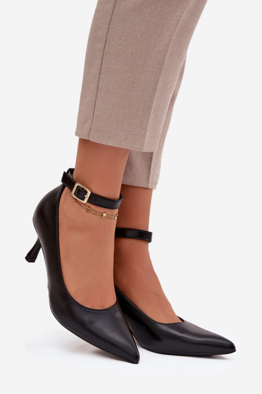 augstpapēžu kurpes Kurpes ar siksniņām Melns Perrine