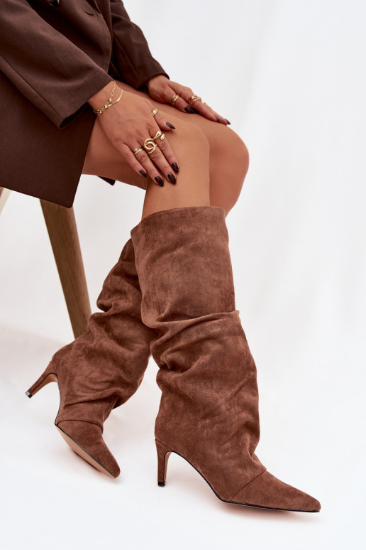  garie zābaki ar papēdi Z u siltināti smilšu krāsas Mavella