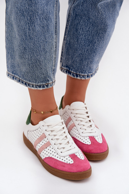     modeļa apavi  Zazoo N1318 Baltas-Rozā krāsas