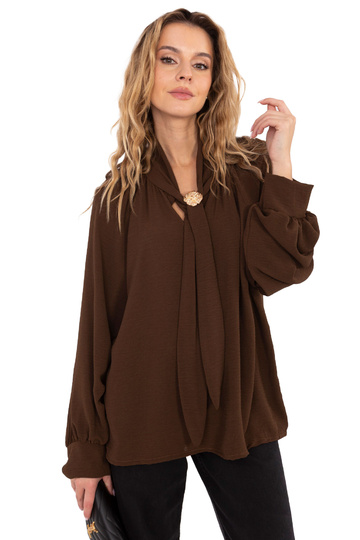 Blūze brūnā krāsā 2