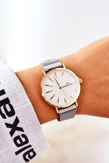 Sieviešu pulkstenis  Mesh Giorgio&Dario pelēkas -Zelta krāsas