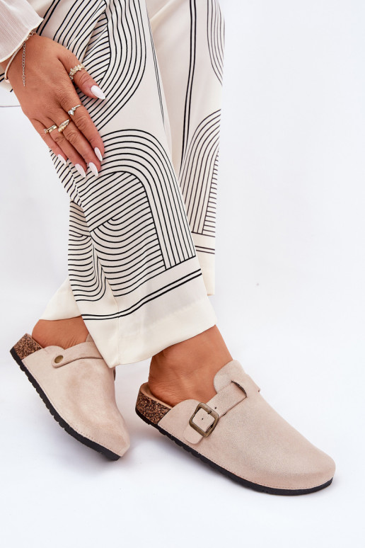 Čības ChodakI  i ar platformu ar sprādzēm smilšu krāsas Selio