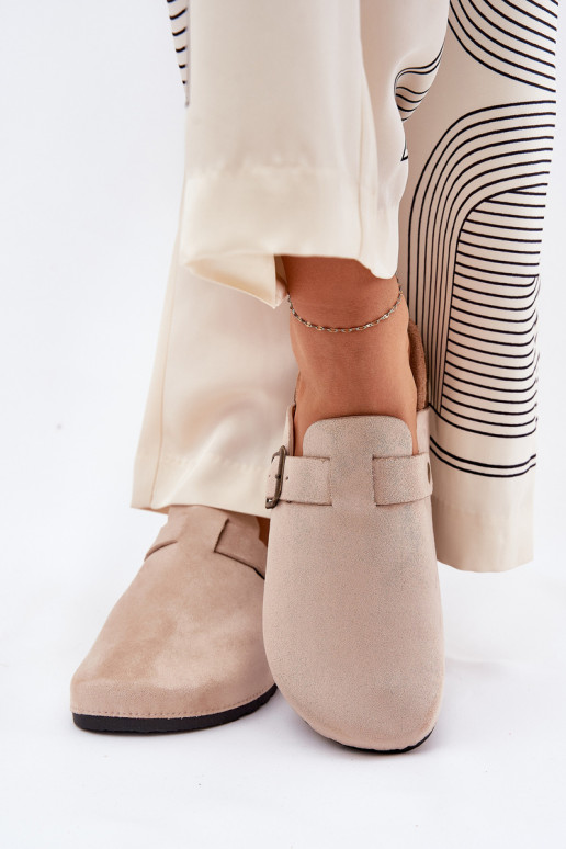 Čības ChodakI  i ar platformu ar sprādzēm smilšu krāsas Selio