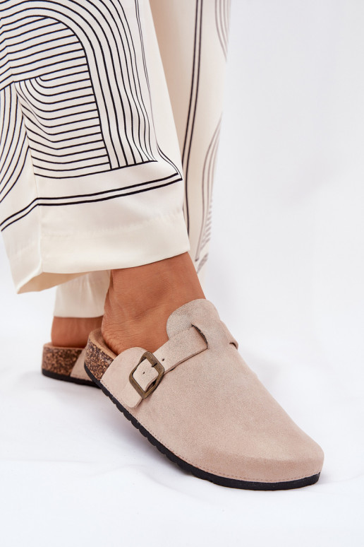 Čības ChodakI  i ar platformu ar sprādzēm smilšu krāsas Selio