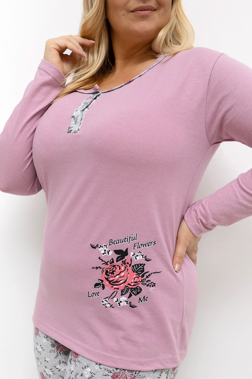 Pidžama tumši rozā krāsā