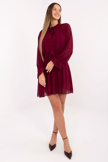 Bordo krāsas kleita 2
