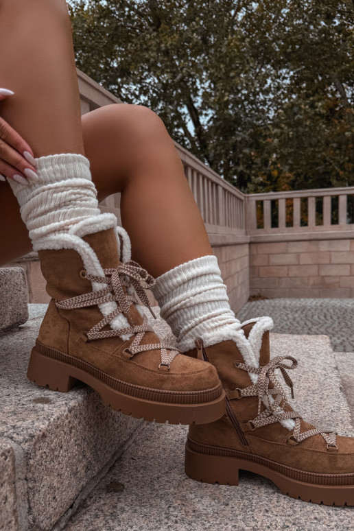 Sieviešu siltināti sniegbikses, brūnas krāsas, Irmara