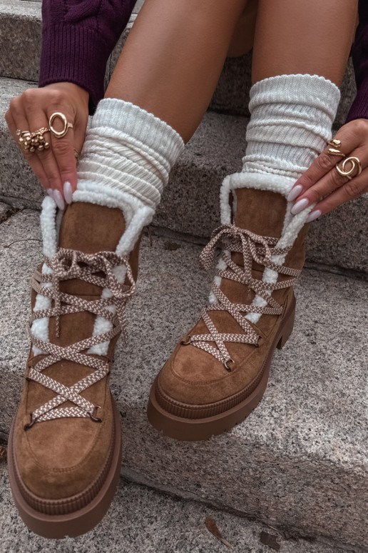 Sieviešu siltināti sniegbikses, brūnas krāsas, Irmara