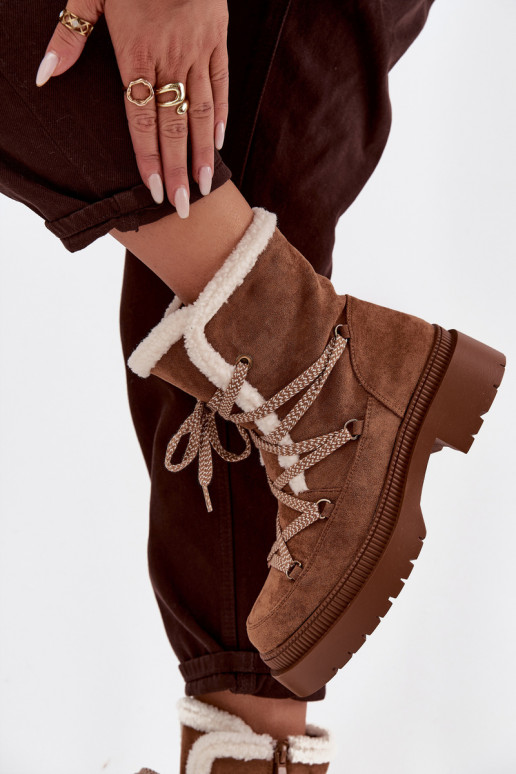 Sieviešu siltināti sniegbikses, brūnas krāsas, Irmara