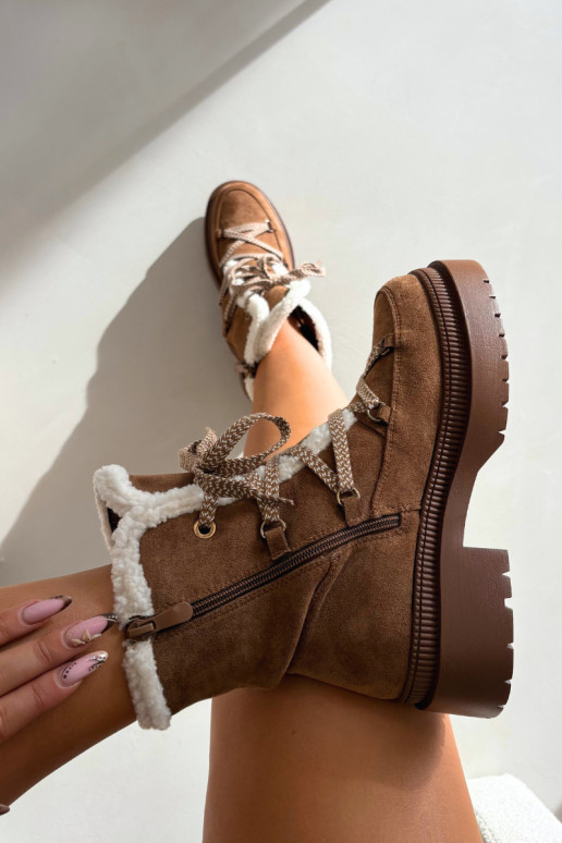 Sieviešu siltināti sniegbikses, brūnas krāsas, Irmara