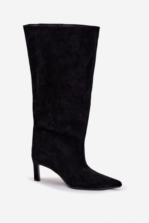 sieviešu garie zābaki Z u  ar papēdi Melns Phelin