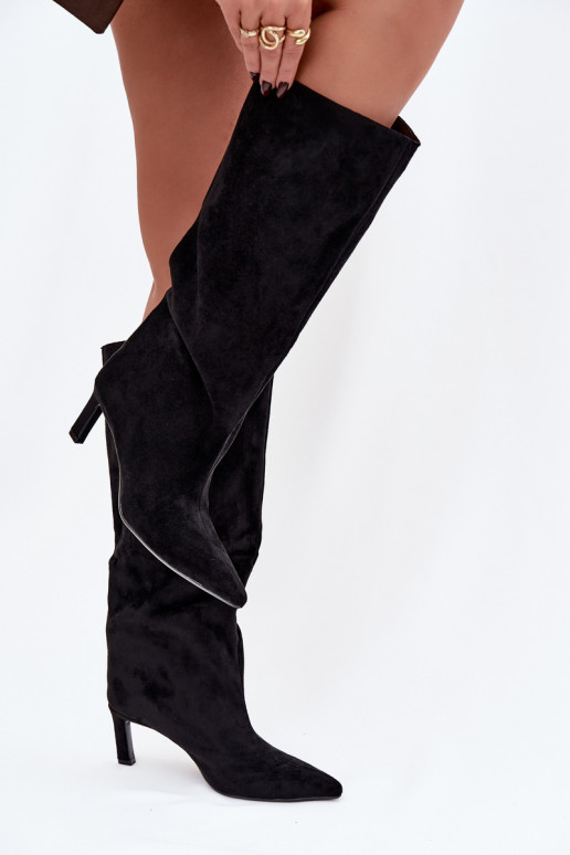 sieviešu garie zābaki Z u  ar papēdi Melns Phelin