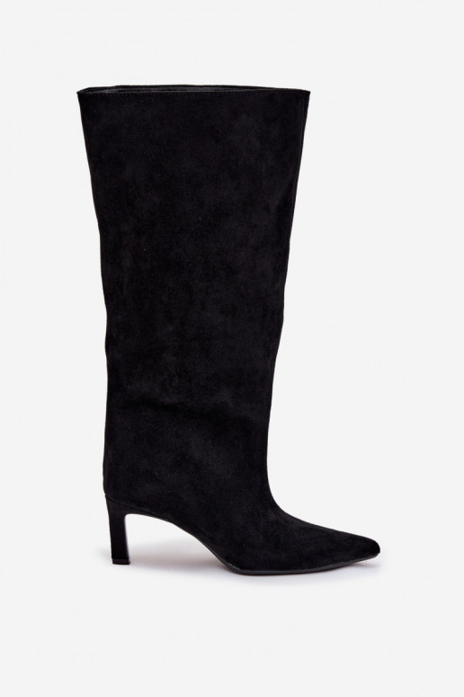 sieviešu garie zābaki Z u  ar papēdi Melns Phelin