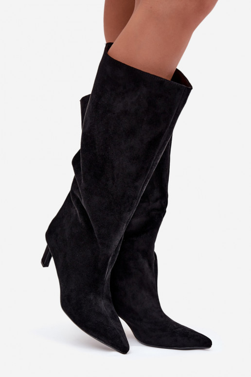 sieviešu garie zābaki Z u  ar papēdi Melns Phelin