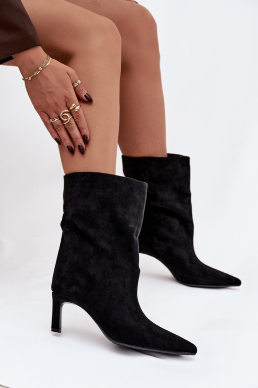  Sieviešu puszābaki ar papēdi Melns Solvienne